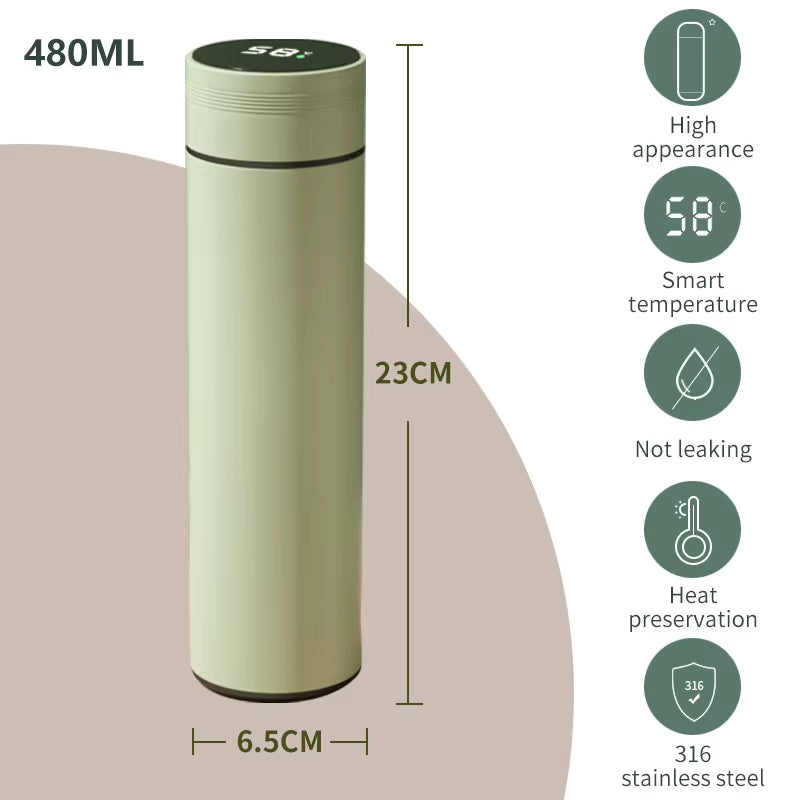 Intelligent Thermos Cup Stainless Steel Thermos Temperature Display Smart Water Bottle Vacuum Flasks Coffee Cup Christmas Gifts