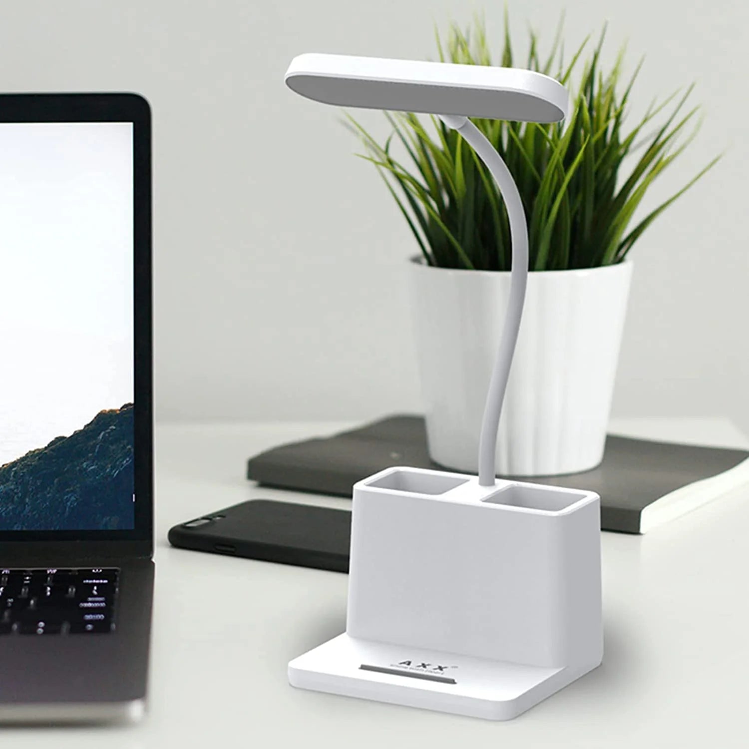 16" LED Adjustable Gooseneck Pen Holder Desk Lamp