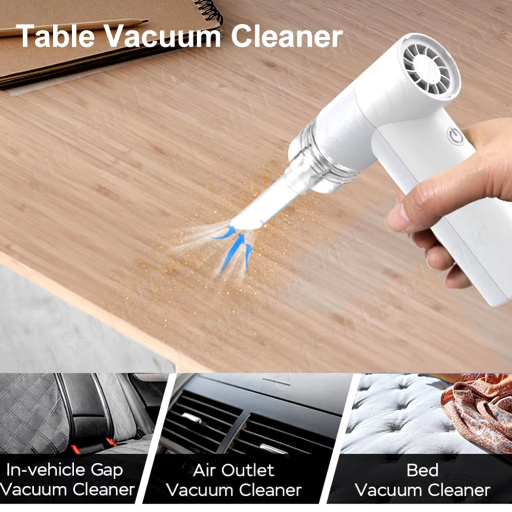 Portable Compressed Air Duster 85000RPM for Keyboard Electric Air Blower for Computer PC Cleaning Vacuum Cleaner Duster Blower